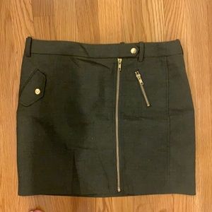 Jcrew Hunter Green Skirt With Gold Details